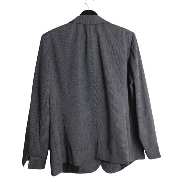 Lafayette 148 New York Blazer Jacket Women's Size 16 Charcoal Stretch Wool Blend - Picture 8 of 8